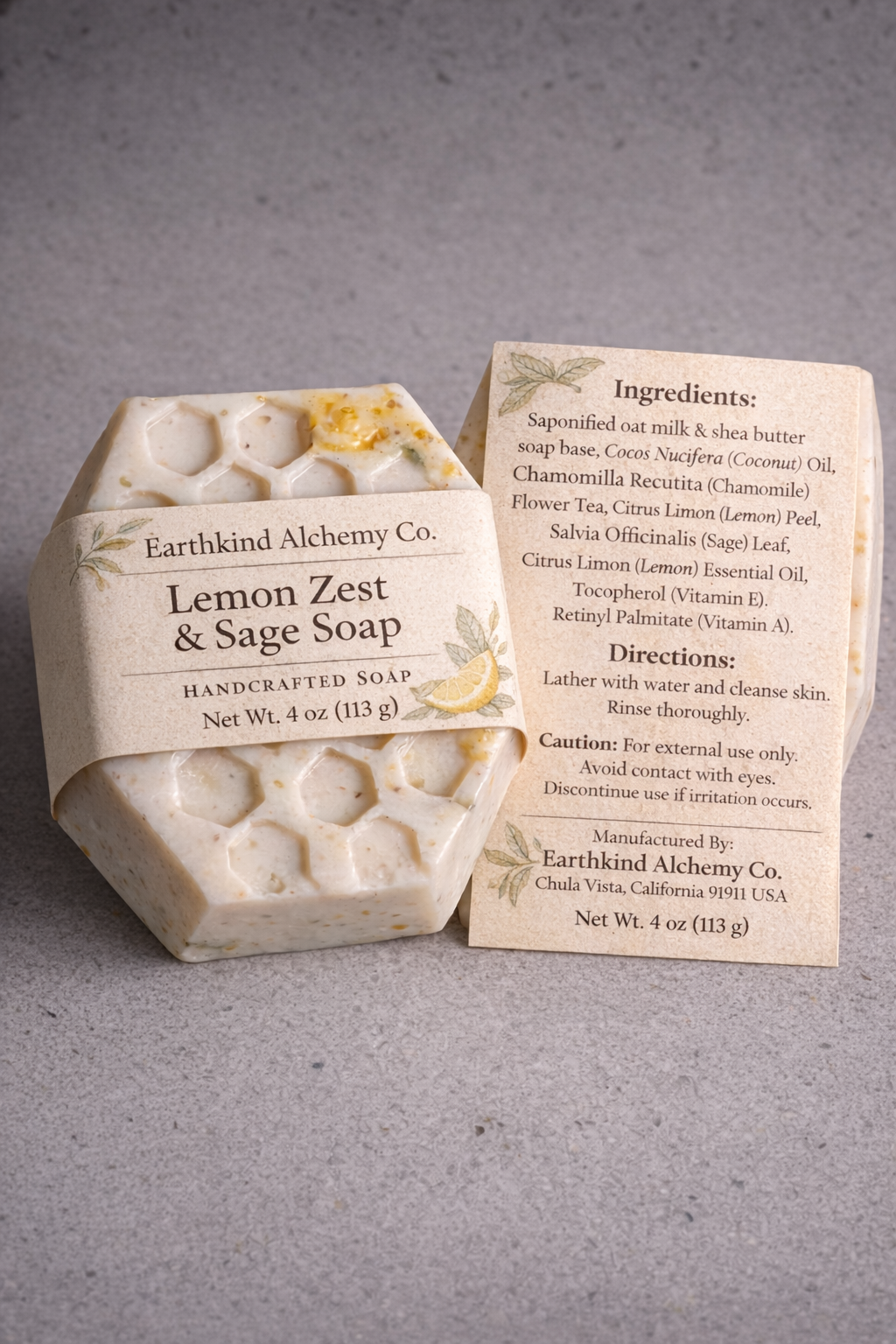 🍋 Lemon Zest & Sage Soap