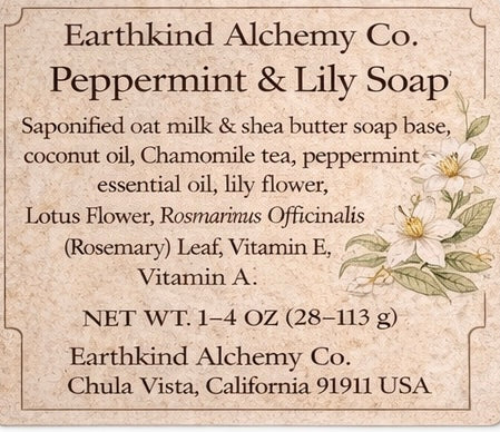 🌿💚 
Peppermint & Lily  Soap 🧼