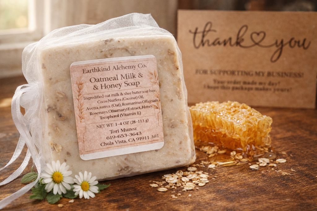 🌾🍯 

Oatmeal Milk & Honey Soap with Rosemary
