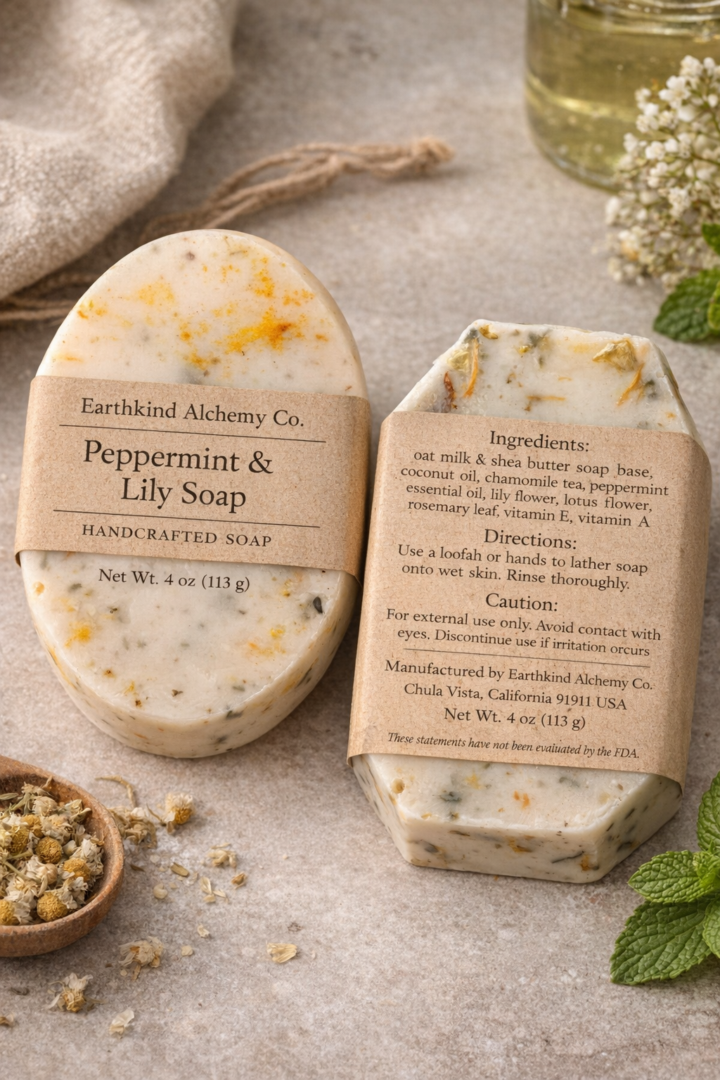 🌿💚 
Peppermint & Lily  Soap 🧼