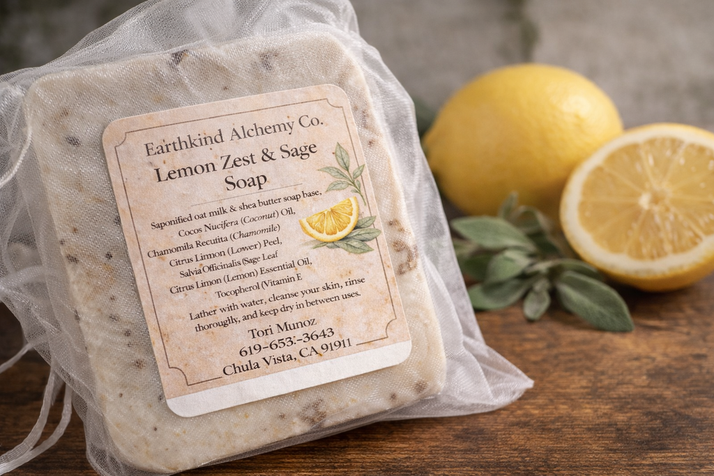 🍋 Lemon Zest & Sage Soap