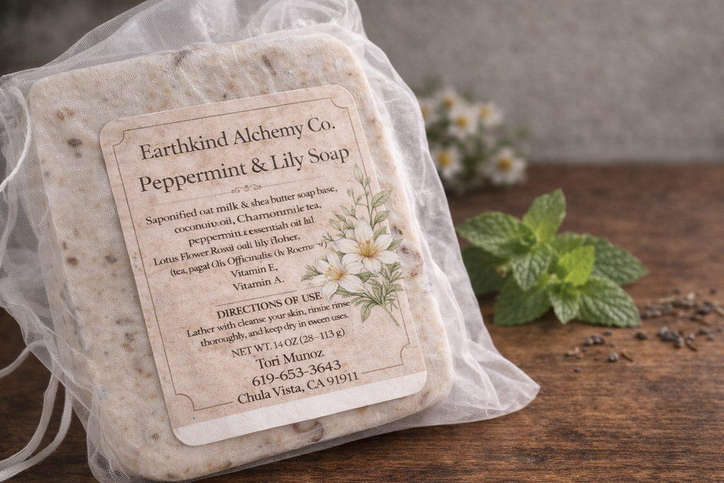 🌿💚 
Peppermint & Lily  Soap 🧼